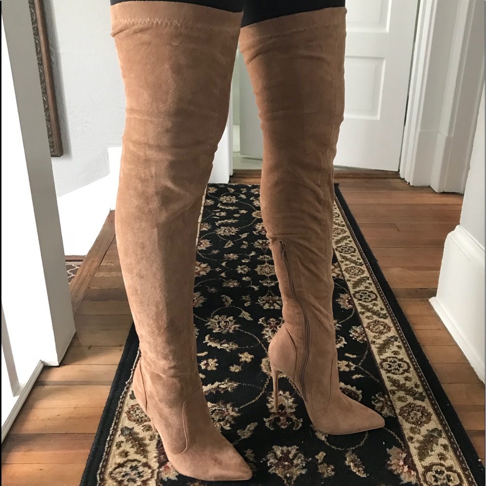 ASOS thigh high faux shade boots